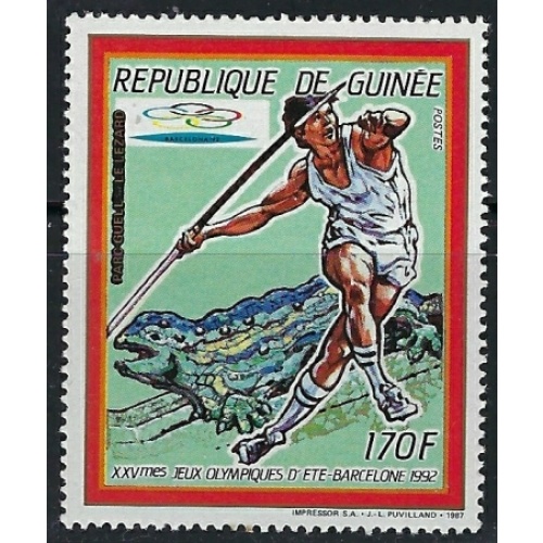 Guinea 1065 MNH 1987 Javelin Thrower (an3396)