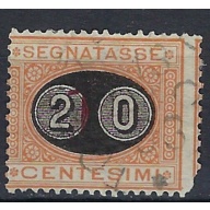 Italy J26 Used 1890 issue; rounded corner (an9235)