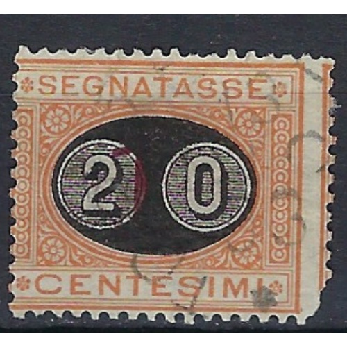 Italy J26 Used 1890 issue; rounded corner (an9235)