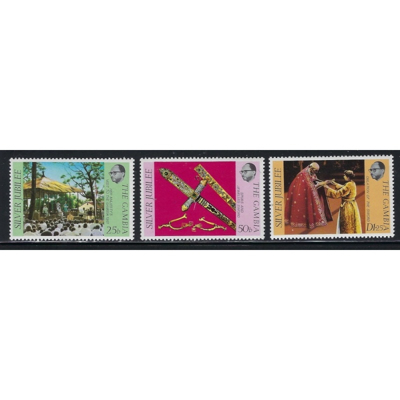 Gambia 345-47 MNH 1977 QEII Silver Jubilee (fe2054)