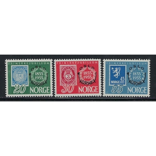 Norway 340-42 MNH 1955 overprinted set (an5601)
