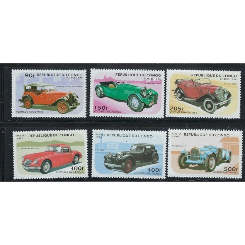 Congo PR 1089-94 MNH 1996 Vintage Cars (fe6133)