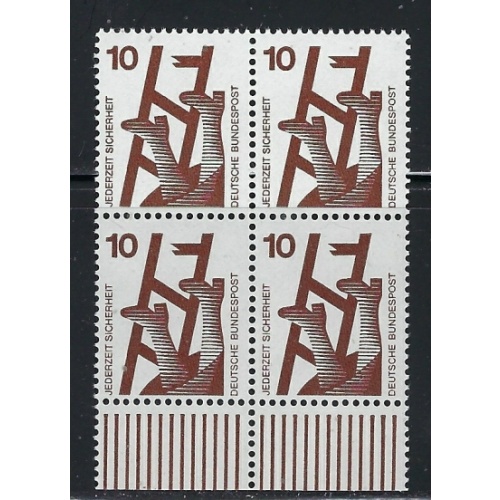 Germany 1075 MNH 1971 Block of 4 (fe1587)