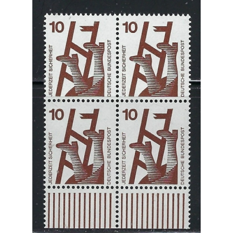 Germany 1075 MNH 1971 Block of 4 (fe1587)