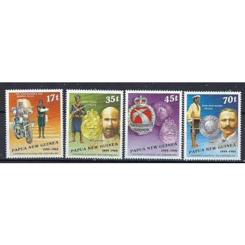 Papua New Guinea 691-94 MNH 1988 Police Force (ak1245)
