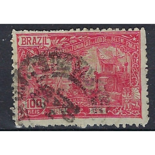 Brazil 196 Used 1916 issue; messy back (an9909)