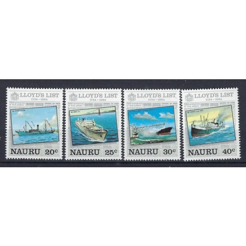Nauru 280-83 MNH 1984 Lloyds List (an9802)