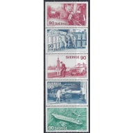 Sweden 1129-33 MH 1975 strip; been folded (ak5941)
