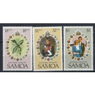 Samoa 558-60 MNH 1981 Prince Charles Wedding (an7760)