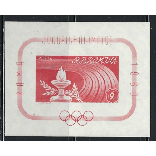 Romania 1338 MNH 1960 Olympics S/S (fe2492)