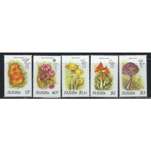 St Kitts 210-14 MNH 1987 Fungi (an6633)