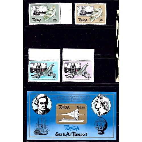 Tonga 532-36 MNH 1983 Sea and Ait Transport self-adhesives    (ap1148)