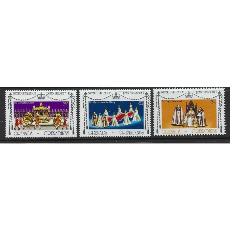 Grenada Grenadines 237-39 MNH 1977 QEII Silver Jubilee (fe1359)