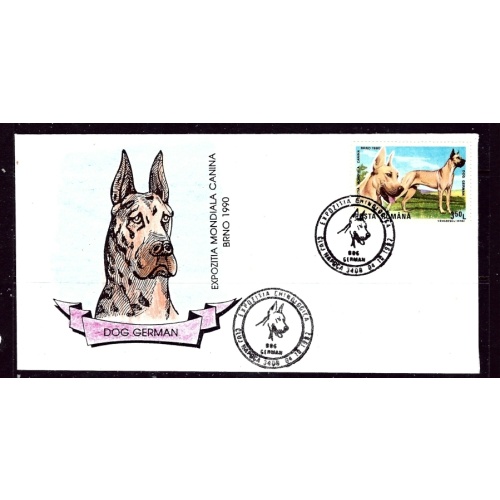 Romania 3615 on cover for Dog Show    (ap5539)