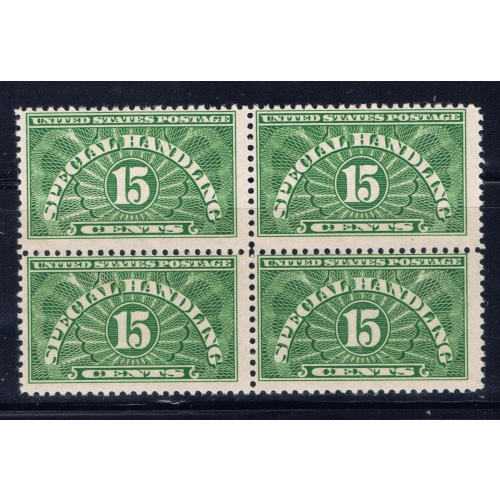 U.S. QE2 NH 1928 Special Handling Block of 4