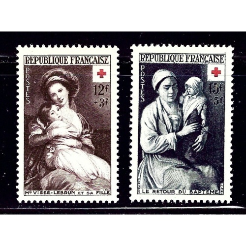 France B282-83 MH 1953 Paintings    (ap1351)