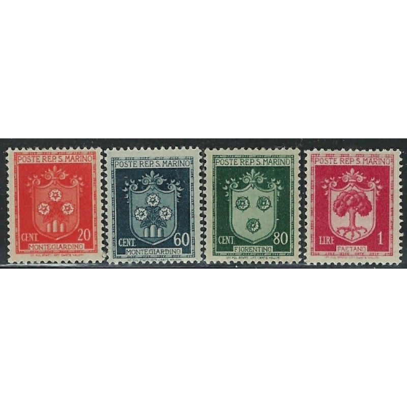 San Marino 243/245/246/247 MH 1945 issues (an6476)