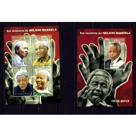 St Thomas and Prince Is 2627-28 MNH Nelson Mandela Memoriam