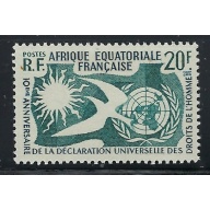 French Equatorial Africa 202 MNH 1958 Human Rights (fe4559)