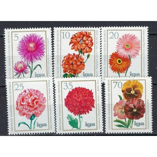 Germany DDR 1670-75 MNH 1975 Flowers (an9444)
