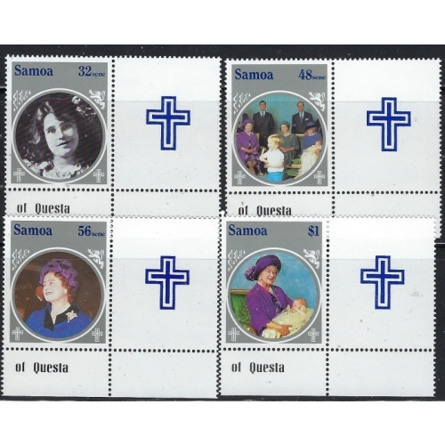 Samoa 649-52 MNH 1985 Queen Mother Birthday (fe9152)