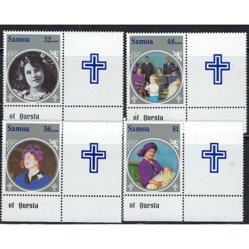 Samoa 649-52 MNH 1985 Queen Mother Birthday (fe9152)