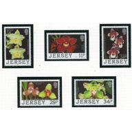 Jersey 442-46 MNH 1988 Flowers (fe6648)