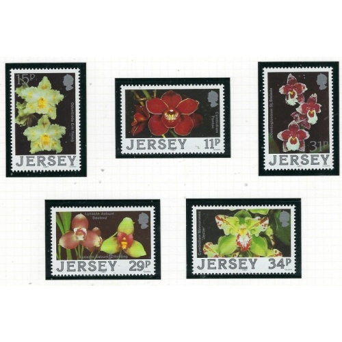 Jersey 442-46 MNH 1988 Flowers (fe6648)