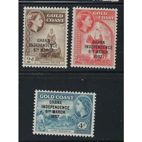 Ghana 25-27 MNH 1958 Overprints (fe3599)