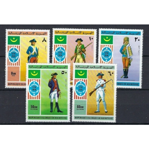 Mauritania 341-42; C160-62 MNH 1976 Military Uniforms (an8137)