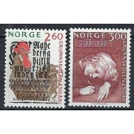 Norway 944-45 MNH 1989 Education (an7655)
