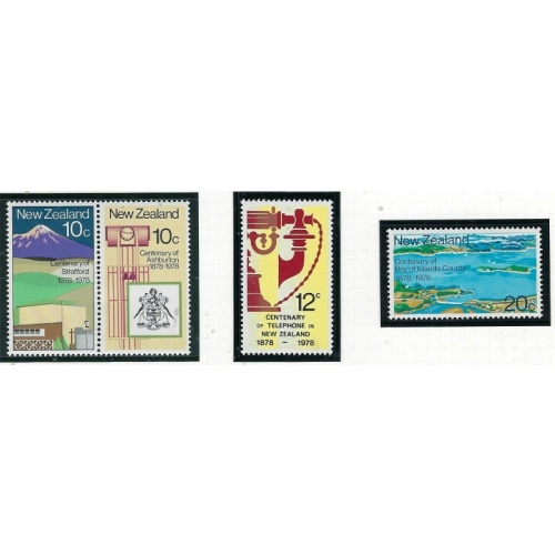 New Zealand 656-59 MNH 1978 Centennials (an1050)