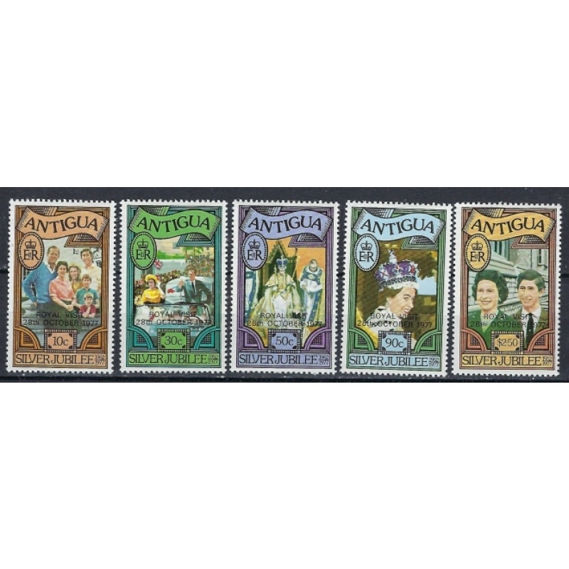 Antigua 477-81 MNH 1977 QEII Silver Jubilee (ak2049)