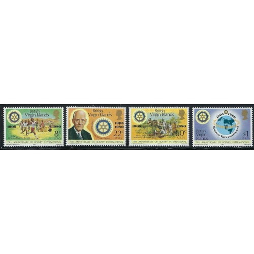 British Virgin Is 381-84 MNH 1980 Rotary Intl (fe4766)