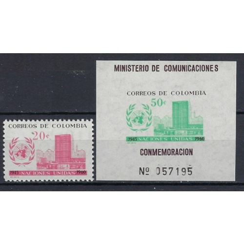 Colombia 724-25 MNH 1960 set (an9062)