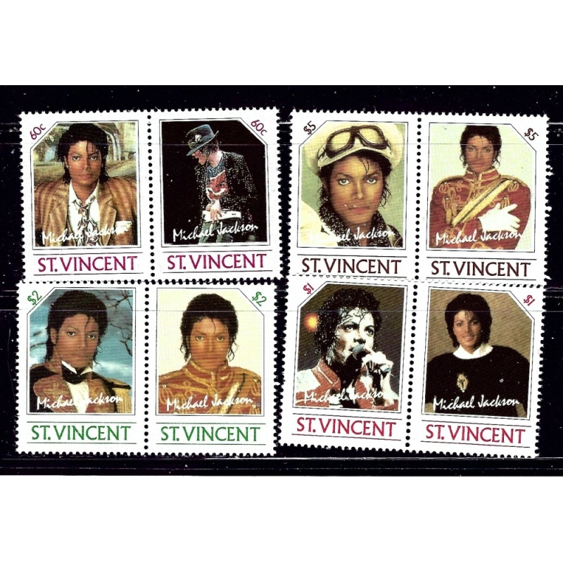 St Vincent 894-97 MNH 1985 Michael Jackson    (ap1585)