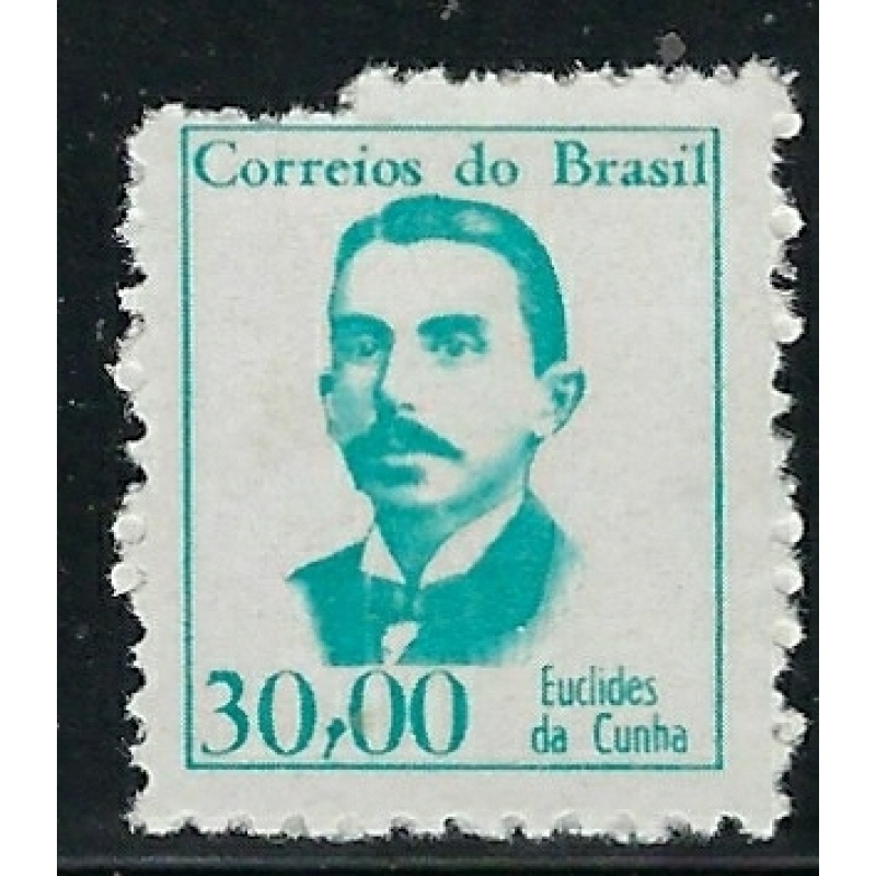 Brazil 989 MLH 1966 issue; missing part of top (fe7414)