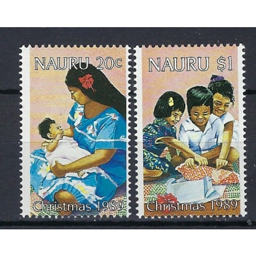 Nauru 362-63 MNH 1989 Christmas (an8880)