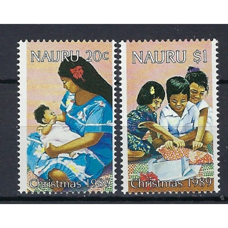 Nauru 362-63 MNH 1989 Christmas (an8880)