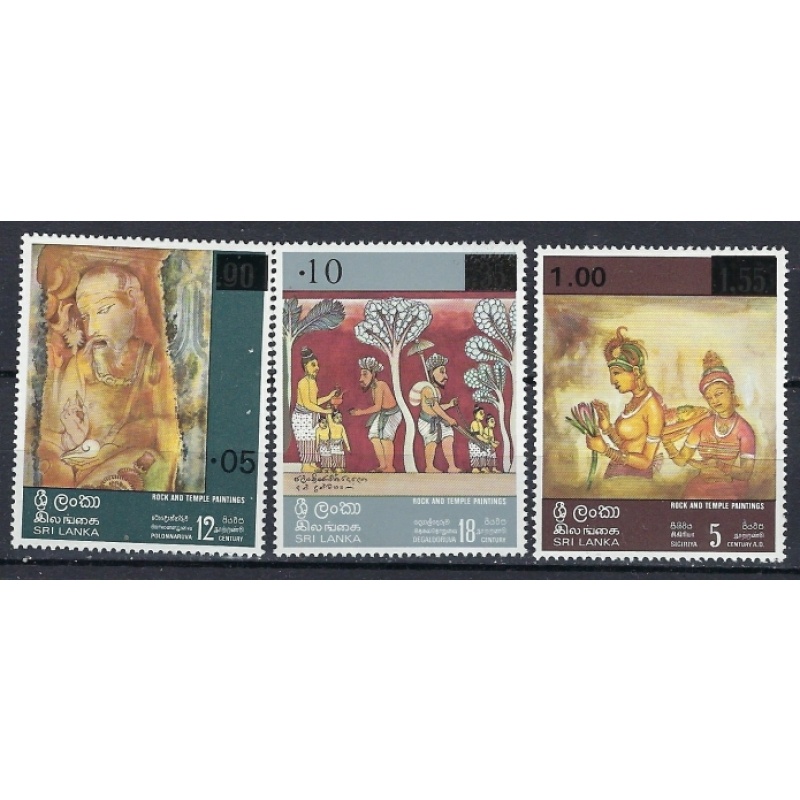 Sri Lanka 538-40 MNH 1978 Rock and Temple Paintings (ak1450)