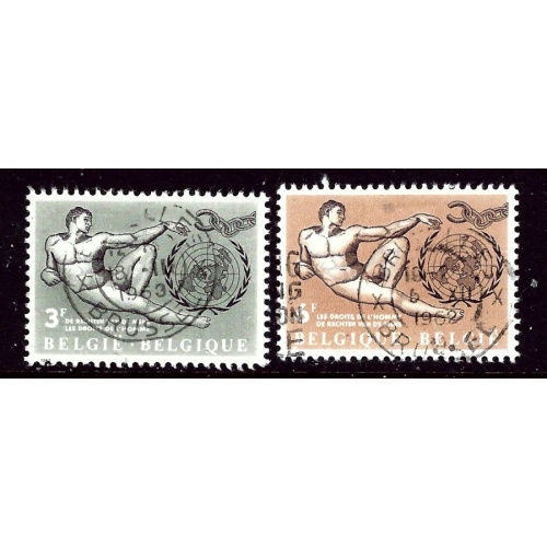 Belgium 585-86 Used 1962 set    (ap3307)