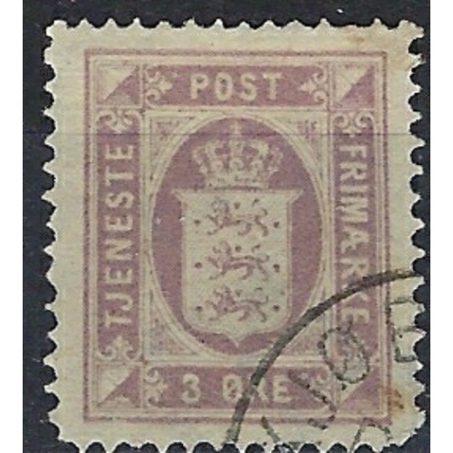 Denmark O6 Used 1875 issue (an9489)