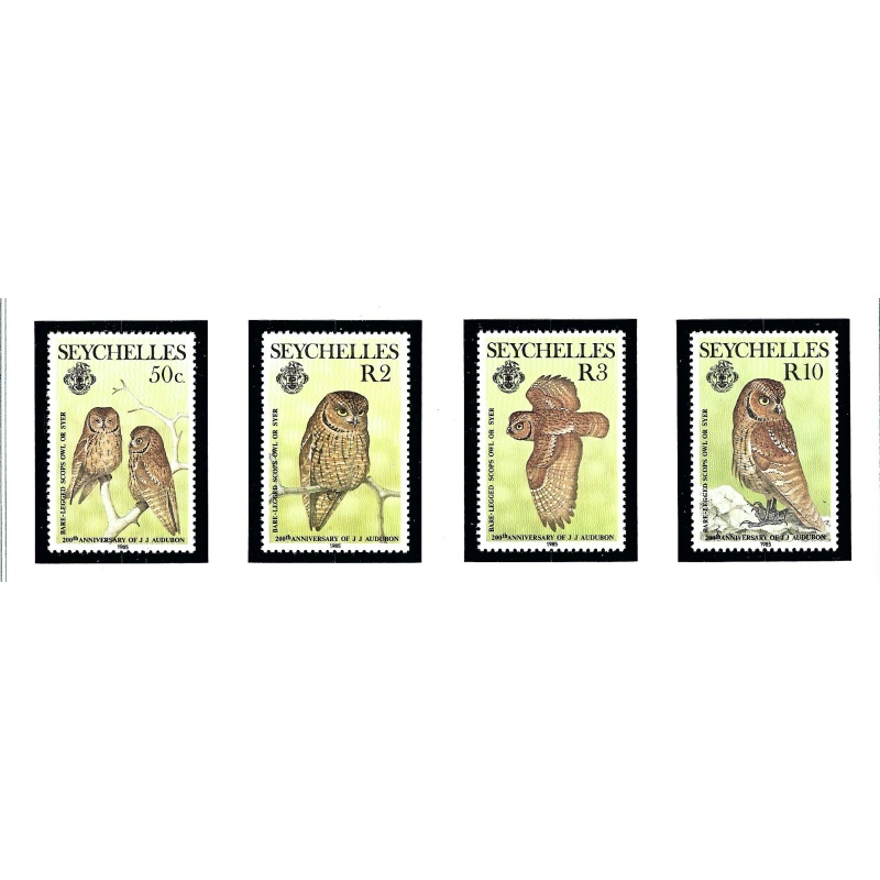 Seychelles 559-62 MNH 1985 Owls