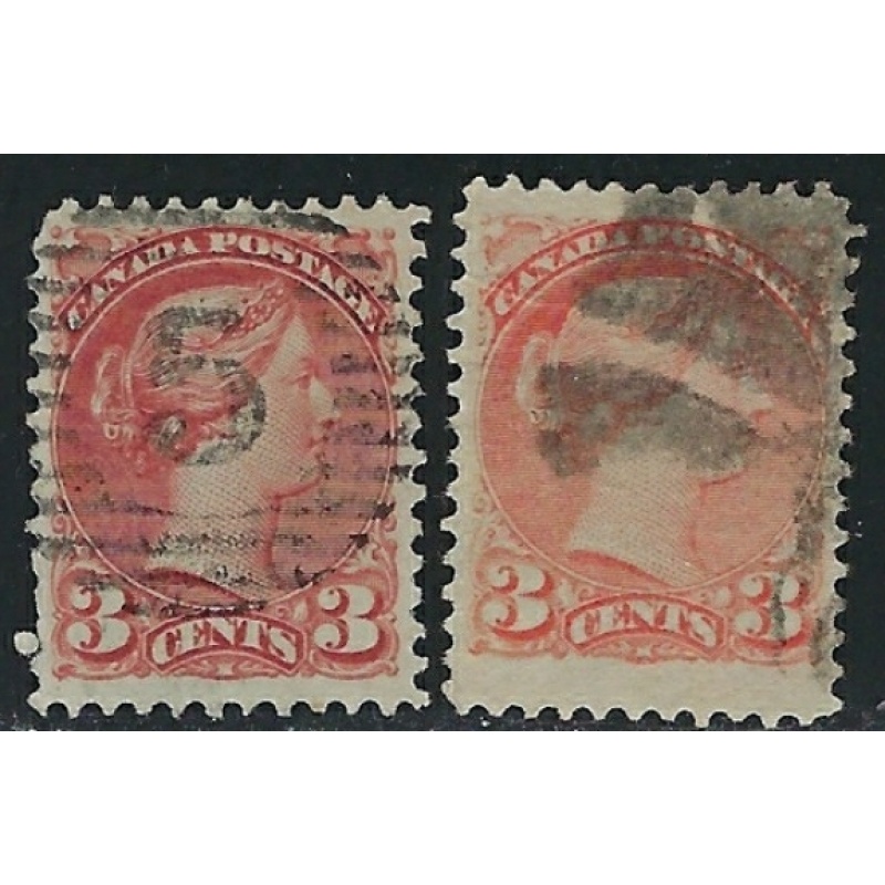 Canada 37 and 37b Used 1870-73 issues (an3993)