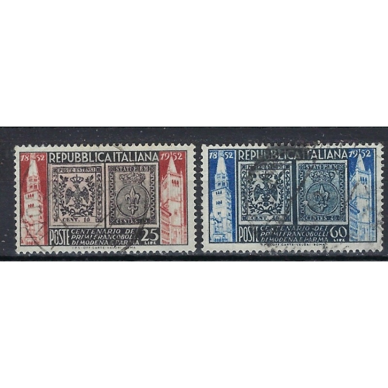 Italy 602-03 Used 1952 set (an9169)