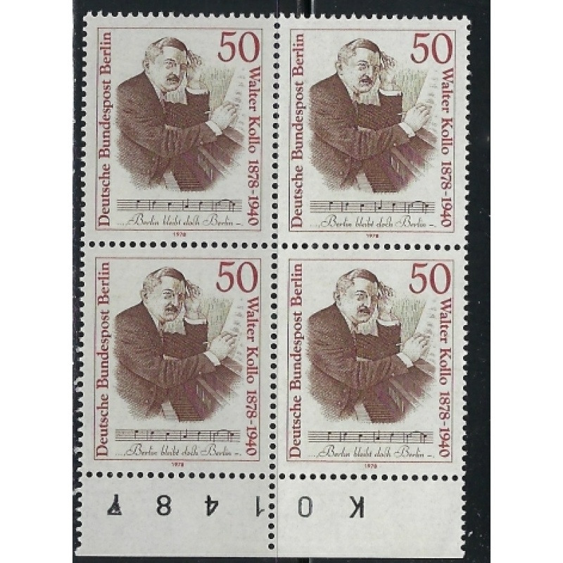 Germany Berlin 9N415 Block of 4 MNH 1978 issue (an4698)