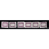 China J94-98;J100 Unused issued without gum 1947 Postage Dues
