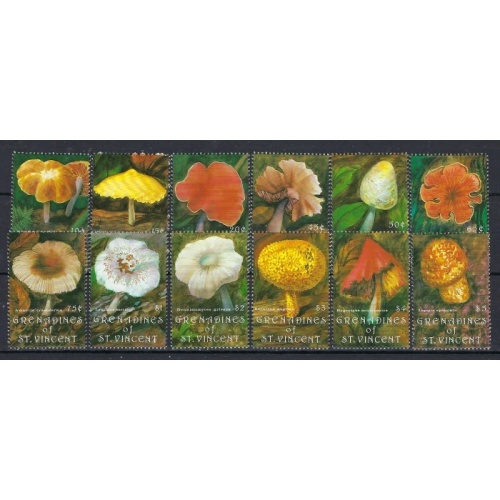 St Vincent Grenadines 867-78 MNH 1992 Mushrooms (an9139)