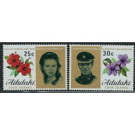 Aitutaki 77-78 MNH 1977 Princess Anne Wedding (fe7355)