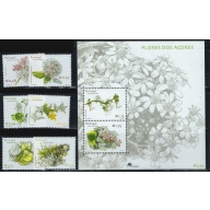 Portugal Azores 464-70 MNH 2002 Flowers (an9838)